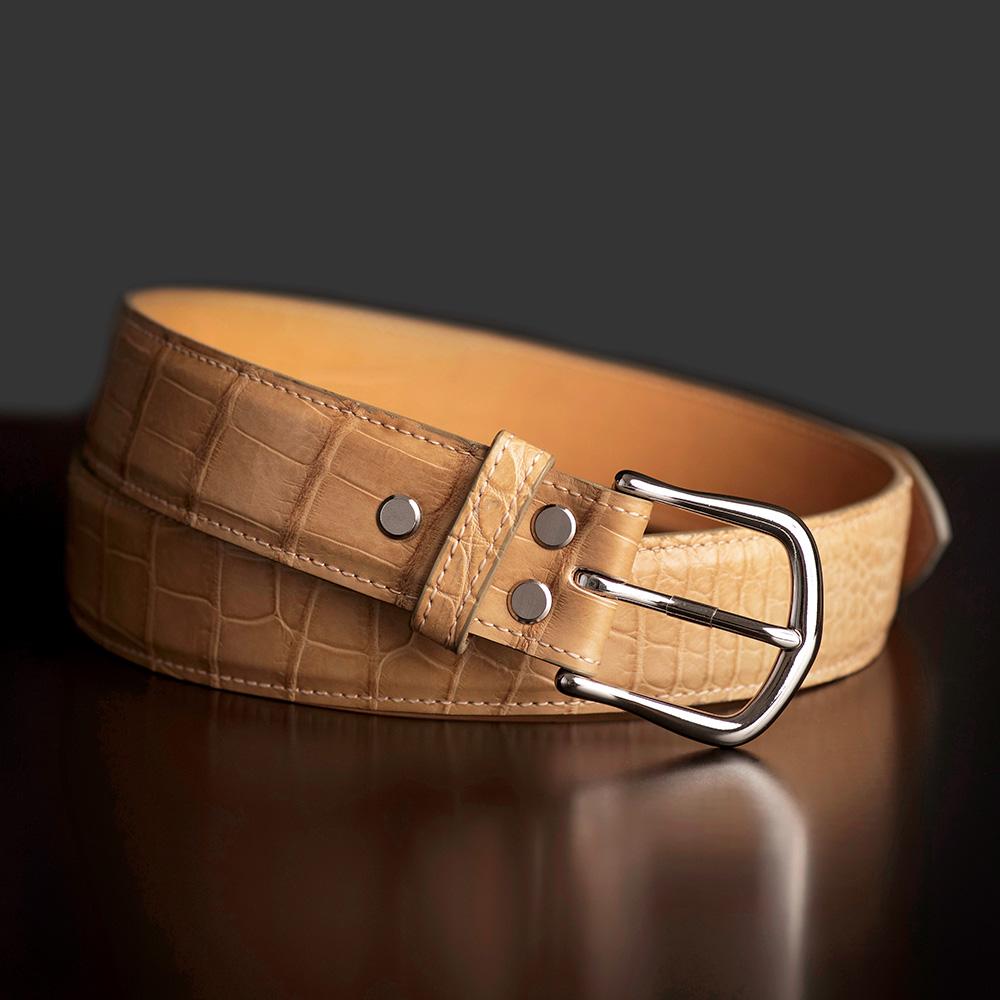 Tan Alligator Belt – Glover and Wyre display picture 1