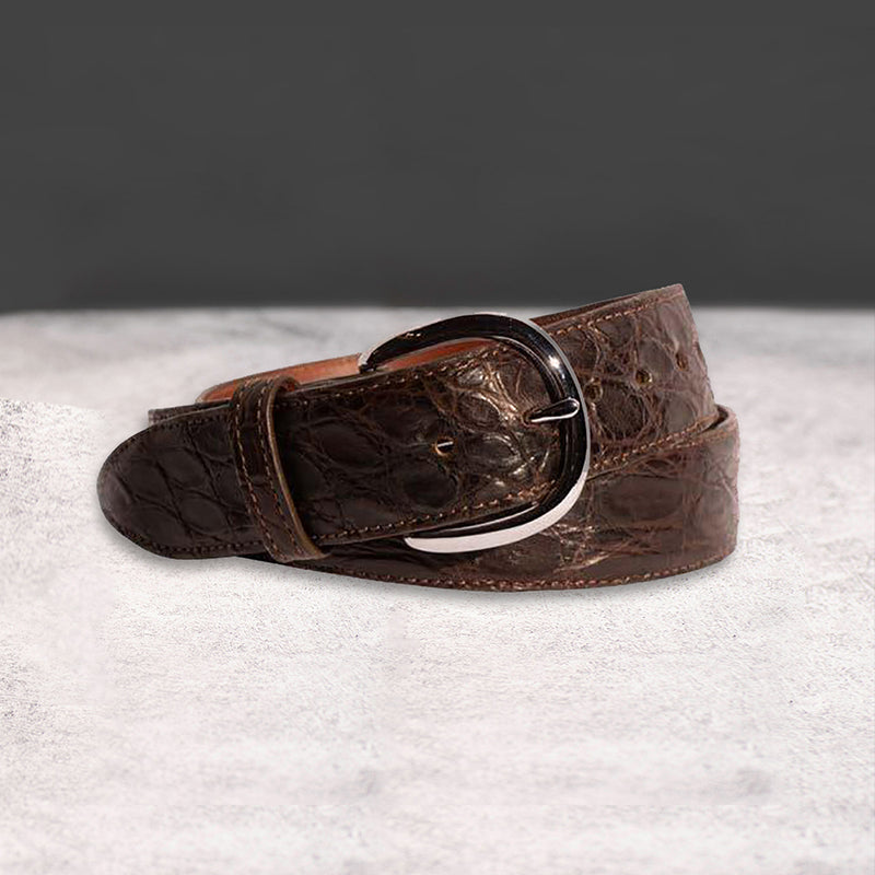 Dark Brown Crocodile Belt