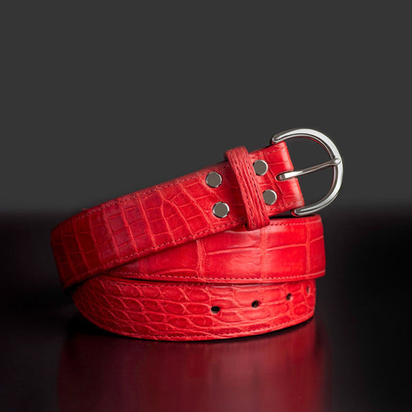 Red Women's Alligator belt